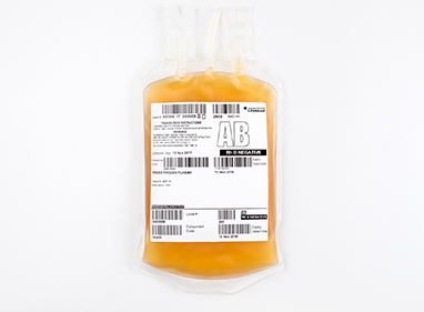 a bag of fresh frozen plasma