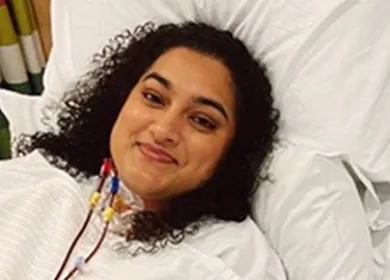 A woman donating stem cells  