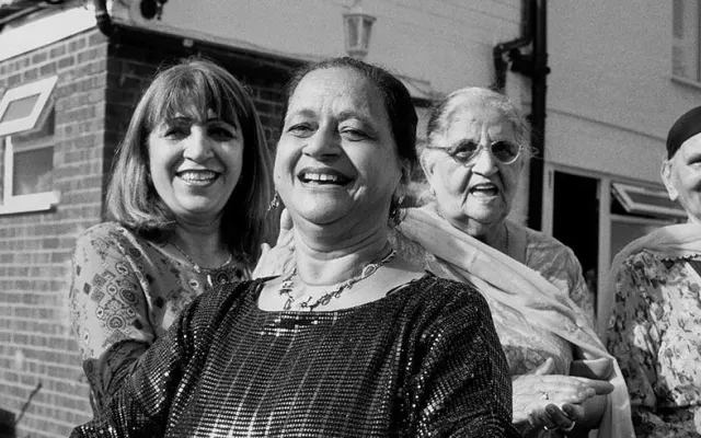 a group of women laughing together