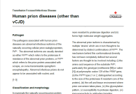 Human prion diseases (other than vCJD)
