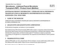 Microbiome - Lifeblood Faecal Microbiota Transplant (FMT) - Product Insert (Bottles)