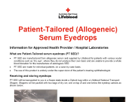 Approved Health Provider – Patient-Tailored (Allogeneic) Serum Eyedrops thumbnail