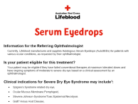 Serum eyedrops information for referring ophthalmologist thumbnail
