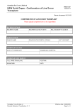 New South Wales (NSW) Solid Organ - Confirmation of Live Donor Renal Transplant Form