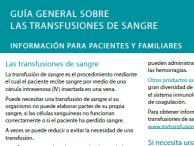General guide to blood transfusion - Spanish