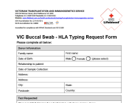 VIC Buccal swab HLA typing request form thumbnail image