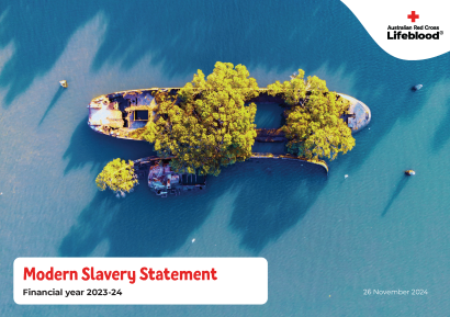 Lifeblood modern slavery statement 2023-2024