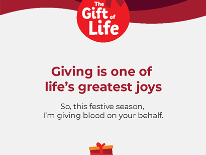 card has the following text written on it "giving is one of life's greatest joys"