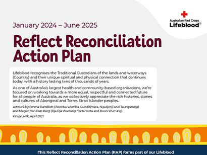 Reflect Reconciliation Action Plan Launch Poster: January 2024-June 2025