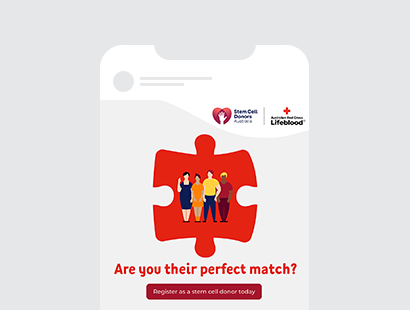 social tile that says are you their perfect match with a puzzle piece and illustration of poeple